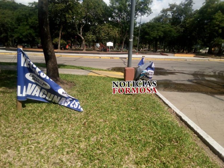 Rompieron algunos de los carteles que defienden a Gildo