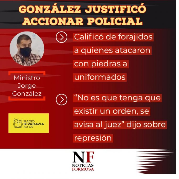 González: “Una persona que le tira a otra un piedrazo es un forajido”