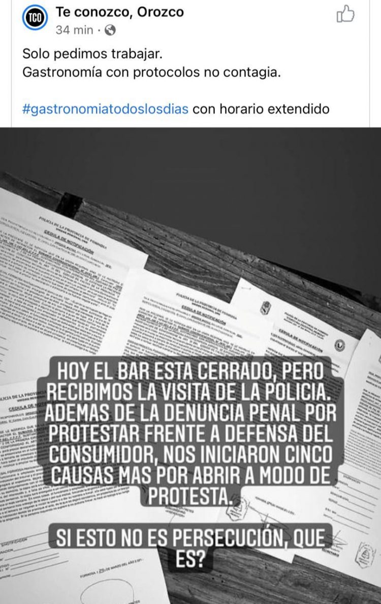 Ibáñez acusó a gastronómicos de violentos, vándalos y agresores de mujeres