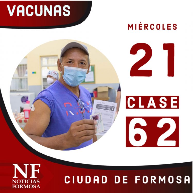 Este miércoles vacunarán a los nacidos en 1962 residentes de Formosa capital