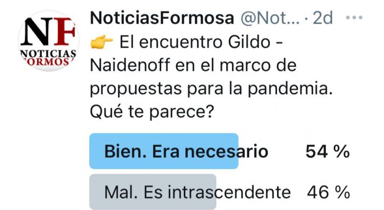Relevamiento NF: apoyo en las redes al encuentro Insfrán-Naidenoff
