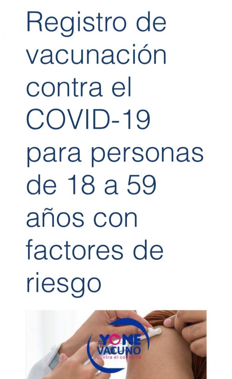 En Santiago del Estero y  Chaco vacunan a personas de riesgo, entre 18 y 59 años