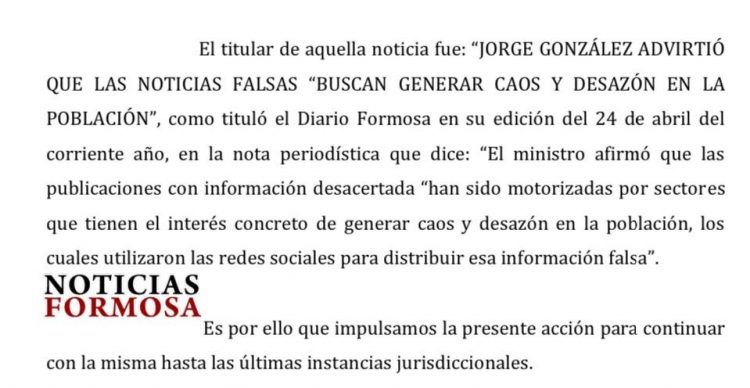 Montoya denunció penalmente a dos personas por “fake news” de sus redes sociales