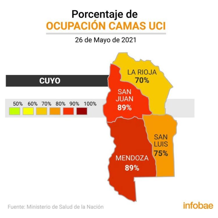 Formosa entre las provincias que están en alerta roja por la ocupación de camas de UTI
