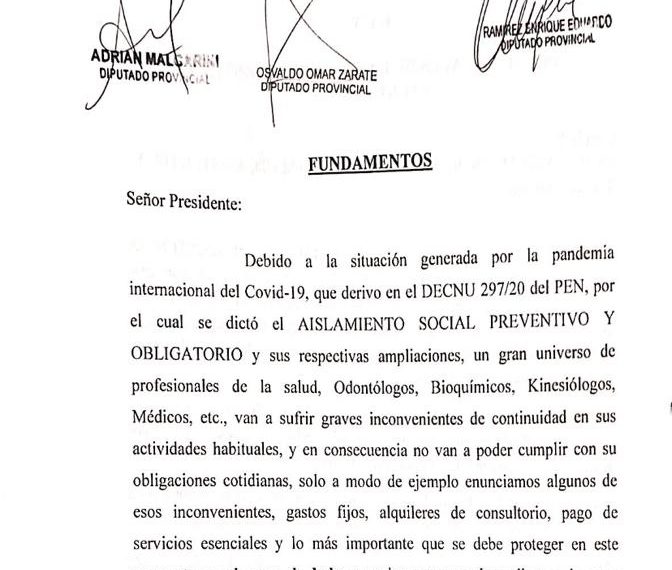 «Gildo demoró un año en aplicar las medidas que propusimos en el inicio de la pandemia » dijo Zárate