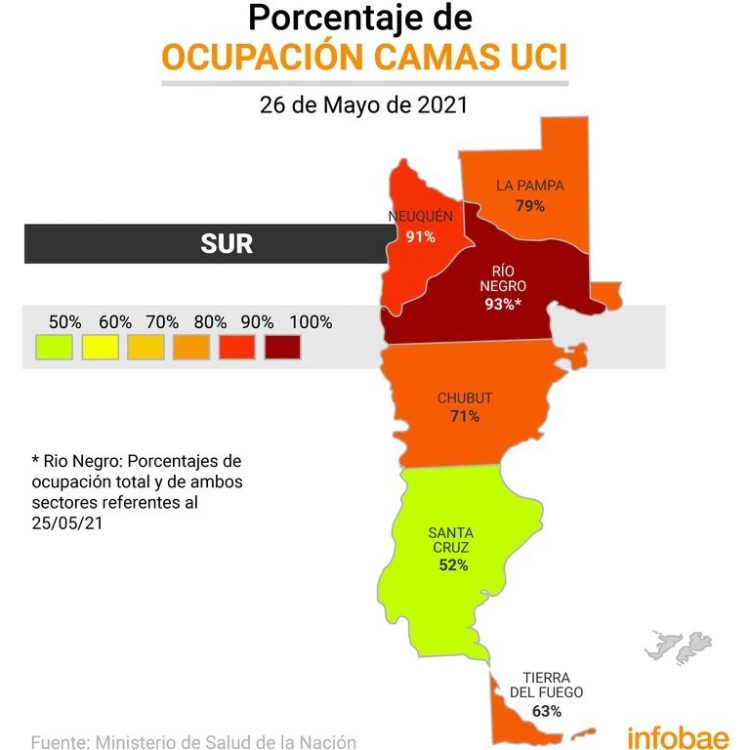 Formosa entre las provincias que están en alerta roja por la ocupación de camas de UTI