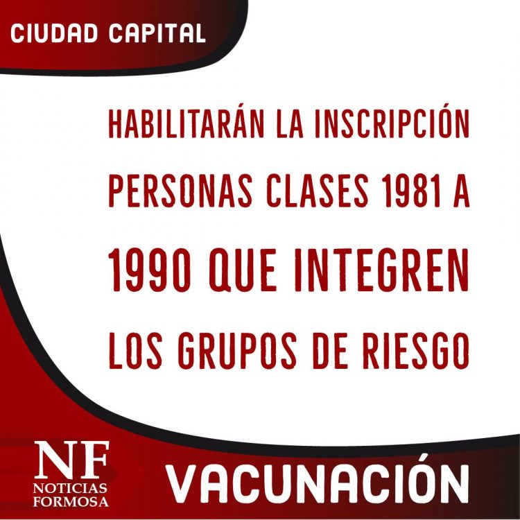 Dan a conocer el cronograma de vacunación para los próximos días en capital e interior