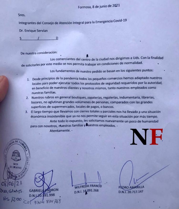 Vuelven a pedir al Gobierno poder trabajar aplicando protocolos