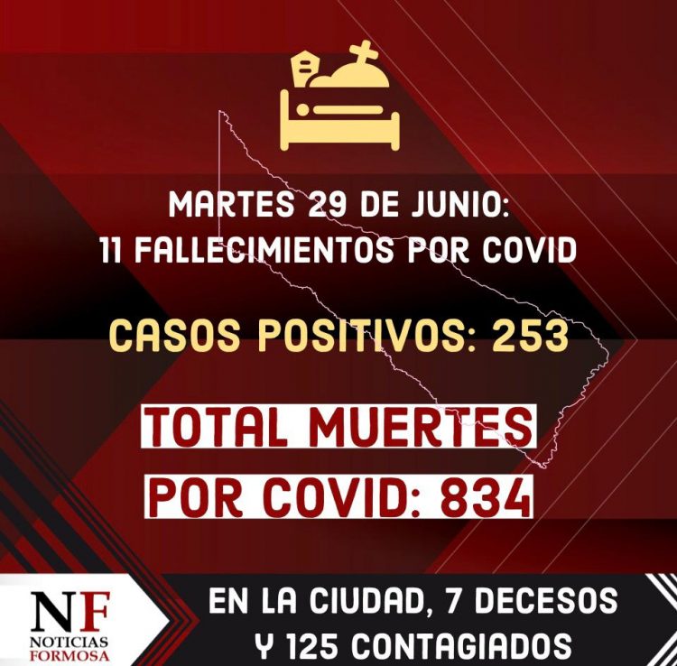 Formosa sumó otras 11 muertes y 253 nuevos pacientes en la última jornada