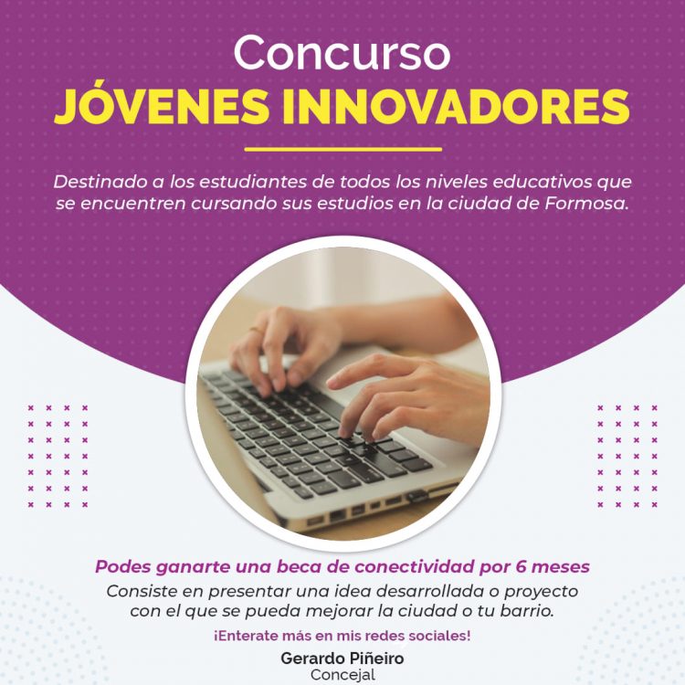 El concejal Gerardo Piñeiro lanzó el concurso Jóvenes Innovadores