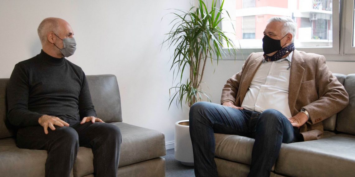 Rodríguez Larreta recibió en Buenos Aires a Fernando Carbajal en apoyo a su candidatura