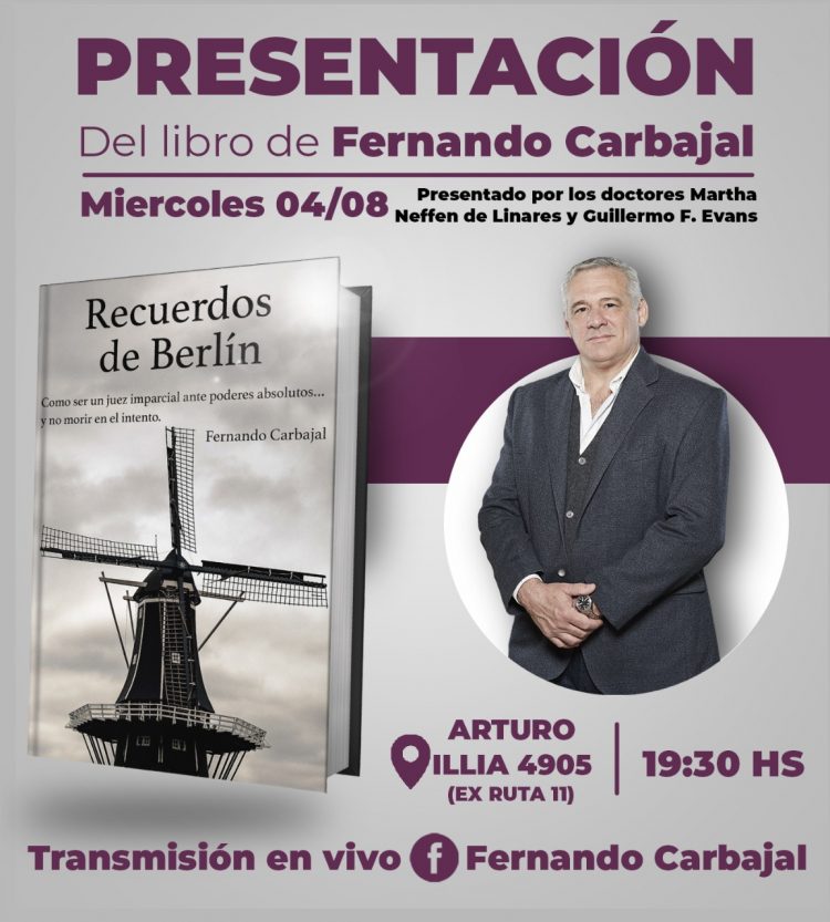 Fernando Carbajal presenta este miércoles su libro “Recuerdos de Berlín”