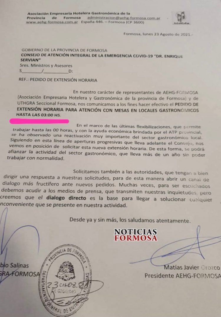 Gastronómicos pidieron ampliación del horario de atención hasta las 3
