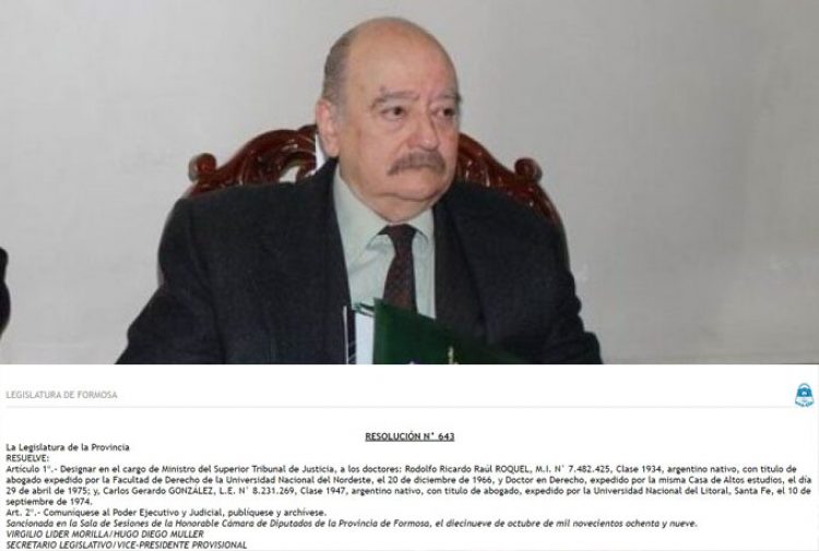 El PJ de Formosa tuvo un ex juez (correntino) como diputado nacional, será Carbajal el segundo?