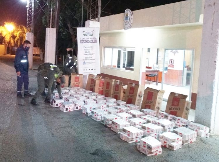 Golpe al contrabando: incautan 874 mil pesos en cigarrillos sin aval aduanero