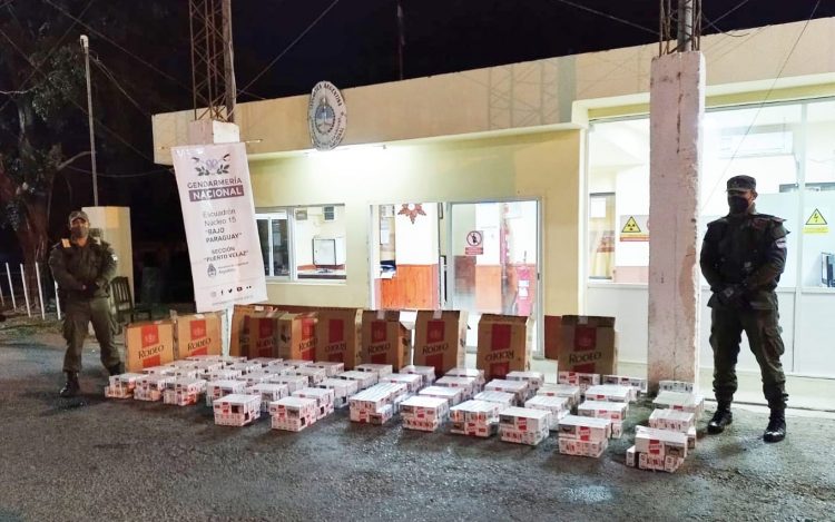 Golpe al contrabando: incautan 874 mil pesos en cigarrillos sin aval aduanero