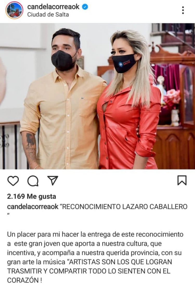 Concejala hot e influencer salteña distinguió a Lázaro Caballero
