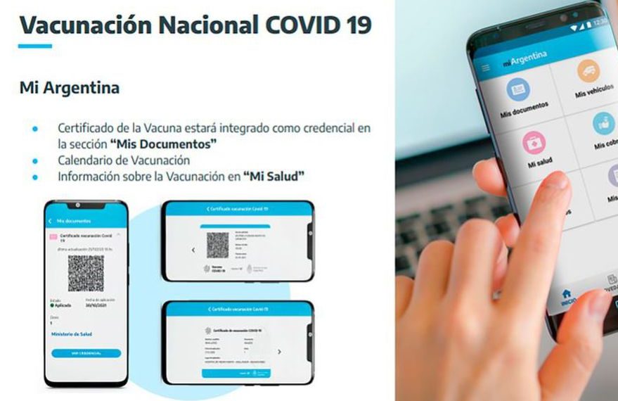 La credencial digital Mi Argentina será el documento oficial de vacunación para presentar fuera del país