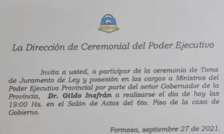 Hoy, acto de asunción en ministerios