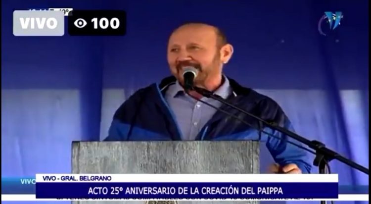 Gildo en el acto por el aniversario del Paippa: “Vamos por otros 25 años más”