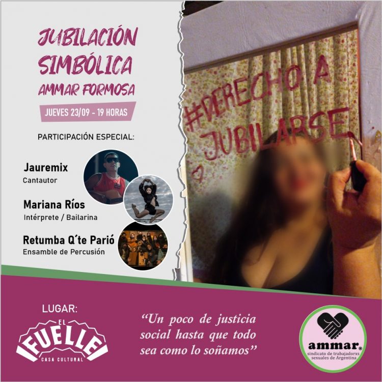 AMMAR Formosa entregará jubilaciones simbólicas a trabajadoras sexuales mayores de 50 años