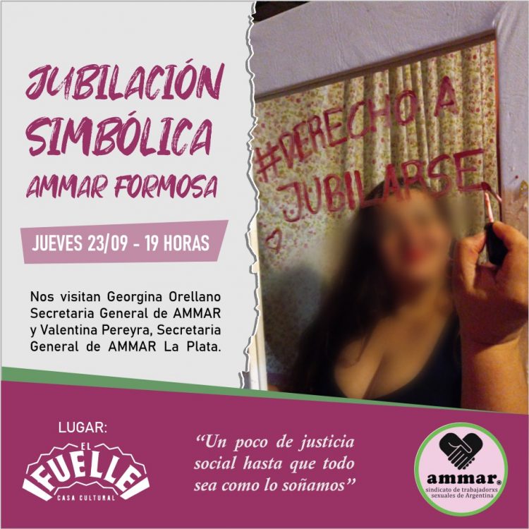AMMAR Formosa entregará jubilaciones simbólicas a trabajadoras sexuales mayores de 50 años