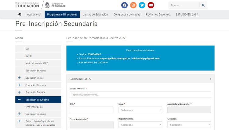 Comenzó la preinscripción online de chicos al nivel secundario