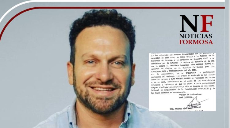 Impugnaron la candidatura de Marcelo «Pepe Guapo» Ocampo