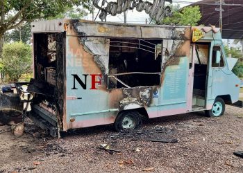 Incendiaron el Food Truck de Saboratto en el Paseo Ferroviario