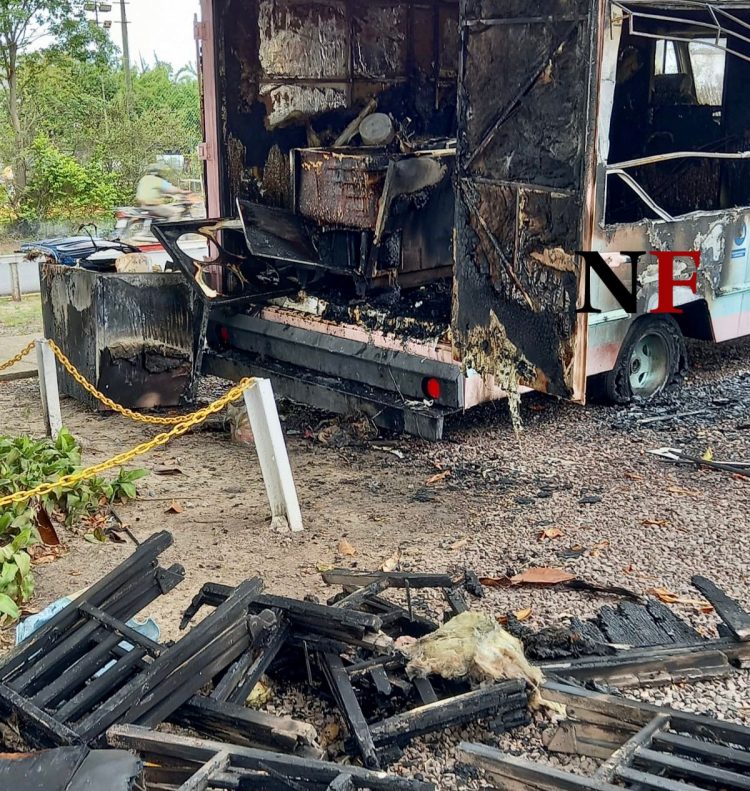 Incendiaron el Food Truck de Saboratto en el Paseo Ferroviario