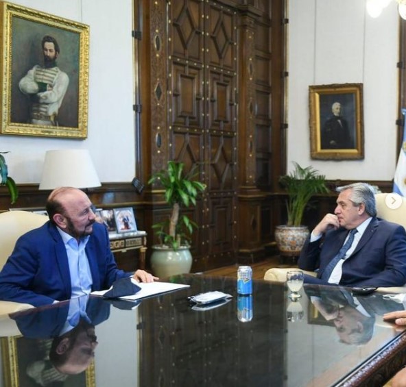 Insfrán se reunió con Alberto Fernández y Juan Manzur en Casa Rosada