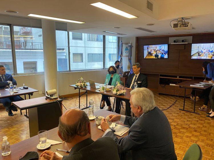 Ariel Coll junto a Horacio Rosatti en la reunión de JuFeJus