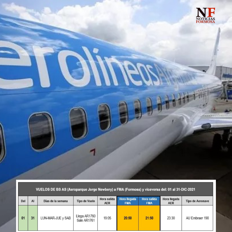 Aerolíneas volverá a tener vuelos diarios a Formosa