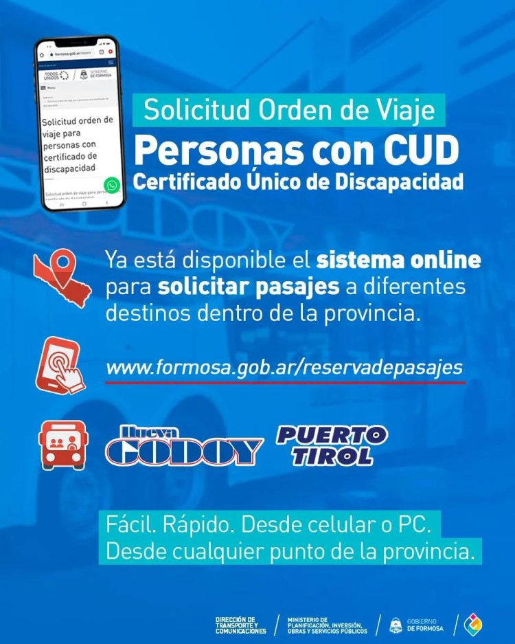 Personas con discapacidad podrán reservar pasajes online