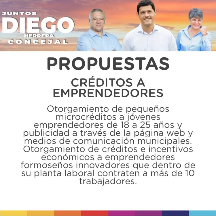 Diego Herrera promete una gestión en el HCD de apoyo a emprendedores y estudiantes