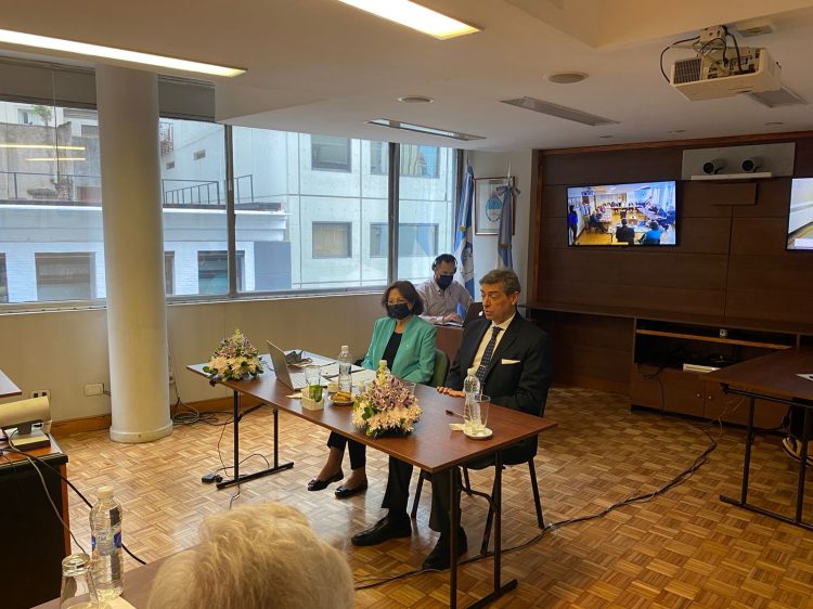 Ariel Coll junto a Horacio Rosatti en la reunión de JuFeJus