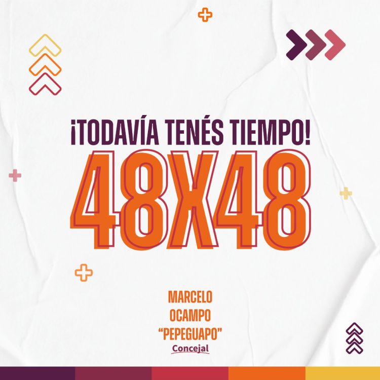 Este viernes es el último día para anotarse al proyecto 48×48 de Marcelo “Pepe Guapo” Ocampo