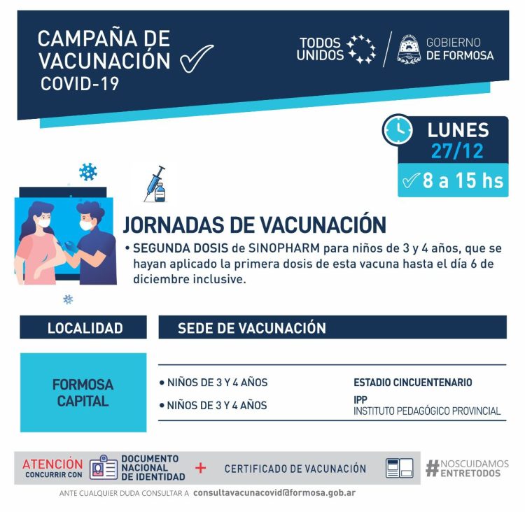 A partir del 1 de enero, en Formosa, pase sanitario obligatorio para eventos