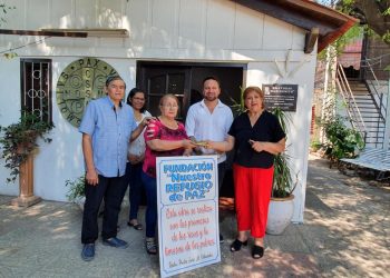 Ocampo entregó el aporte solidario a la fundación “Nuestro refugio de paz”