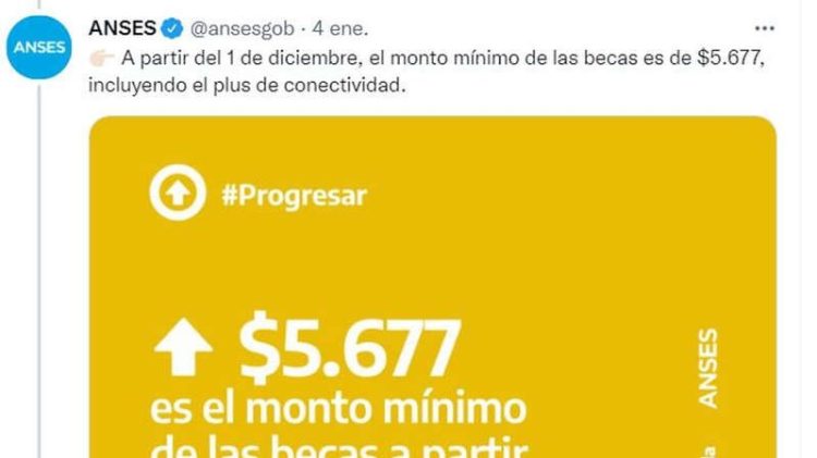 Becas Progresar ANSES con aumento y bono en enero: cómo inscribirse