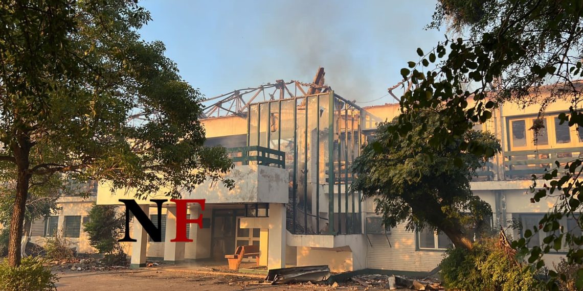 Fuego de quema de pastizales provocó incendio en el hotel «Portal del Oeste»