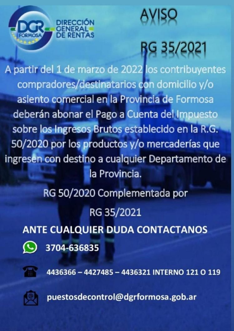 Rentas «te cobra a cuenta» al ingresar mercadería a la provincia