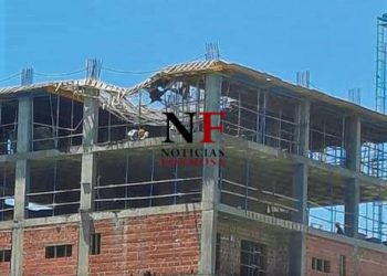 Se desmoronó la carga de una losa de edificio Corar en avenida Gutnisky