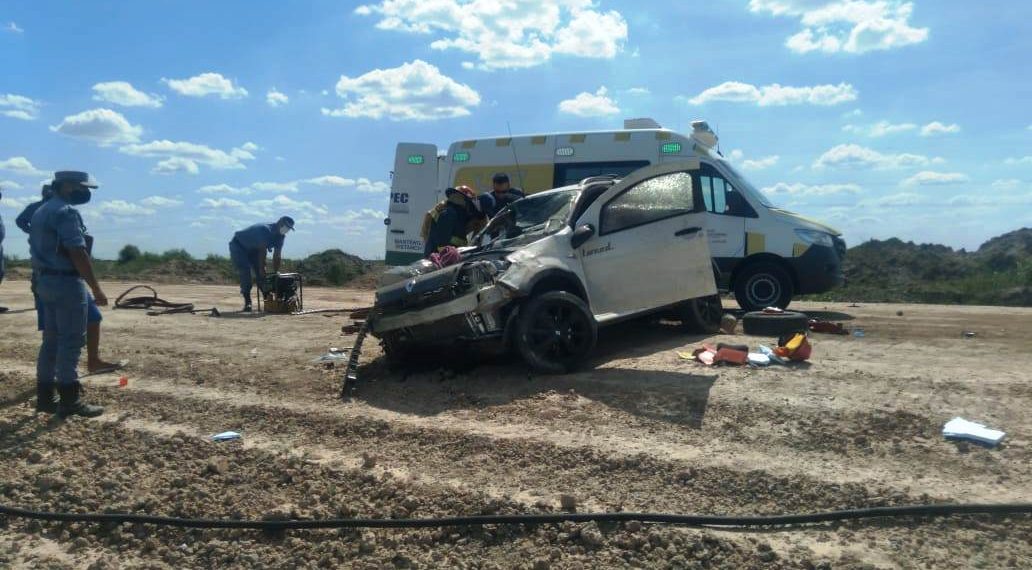 Lesiones graves para ocupantes de un Renault Sandero en sector de la autovía «en ejecución»