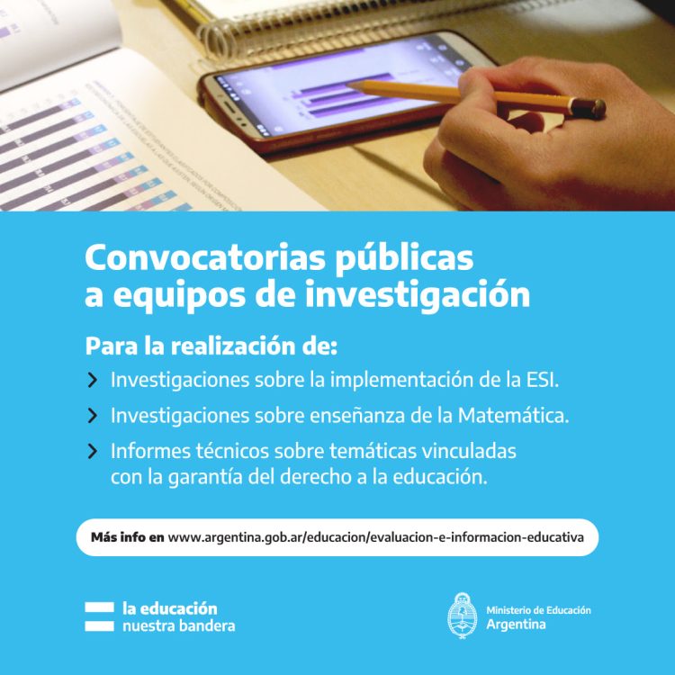 El Ministerio de Educación lanza concursos para investigaciones sobre ESI, Matemática y temas vinculados al derecho a la Educación