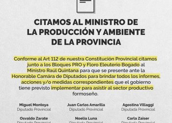 Piden que el ministro Quintana brinde informes sobre asistencia a productores