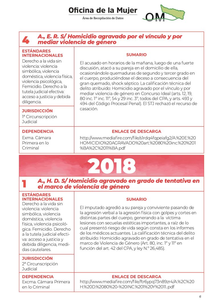 Dieron a conocer el primer registro de sentencias con perspectiva de género