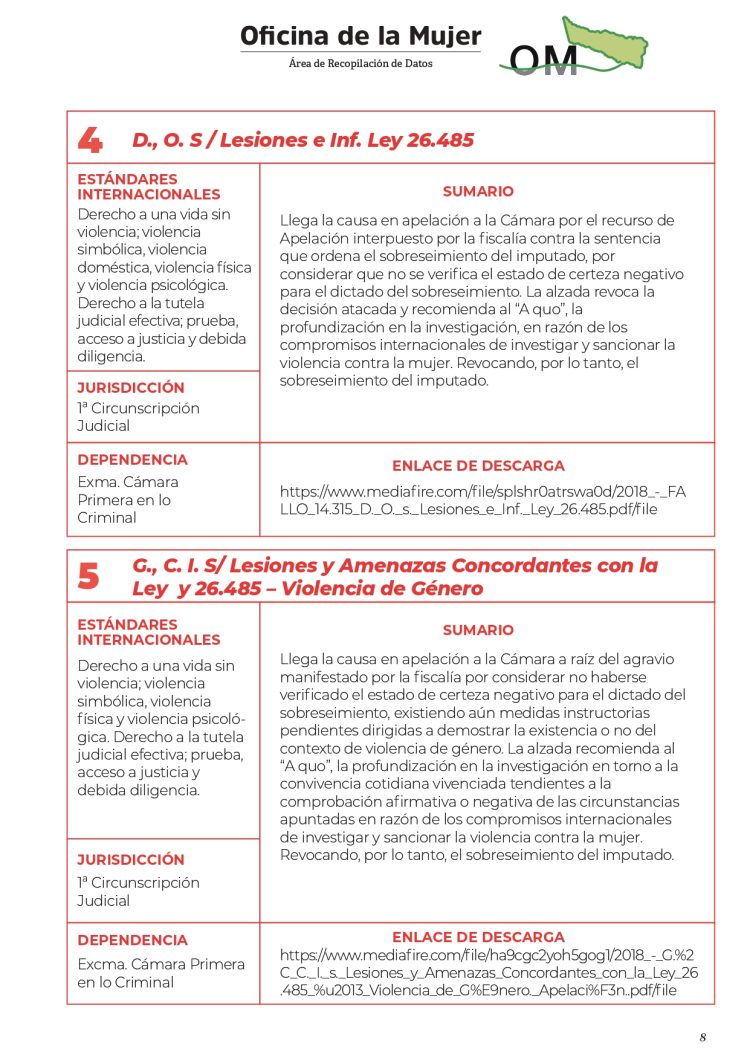 Dieron a conocer el primer registro de sentencias con perspectiva de género