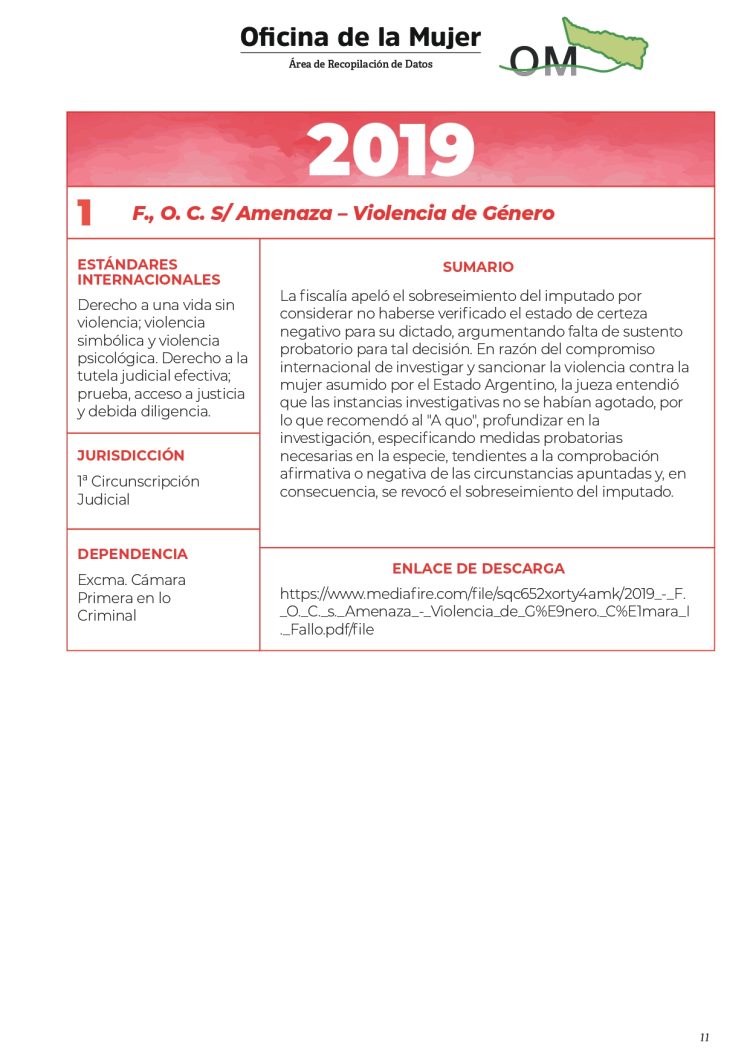 Dieron a conocer el primer registro de sentencias con perspectiva de género