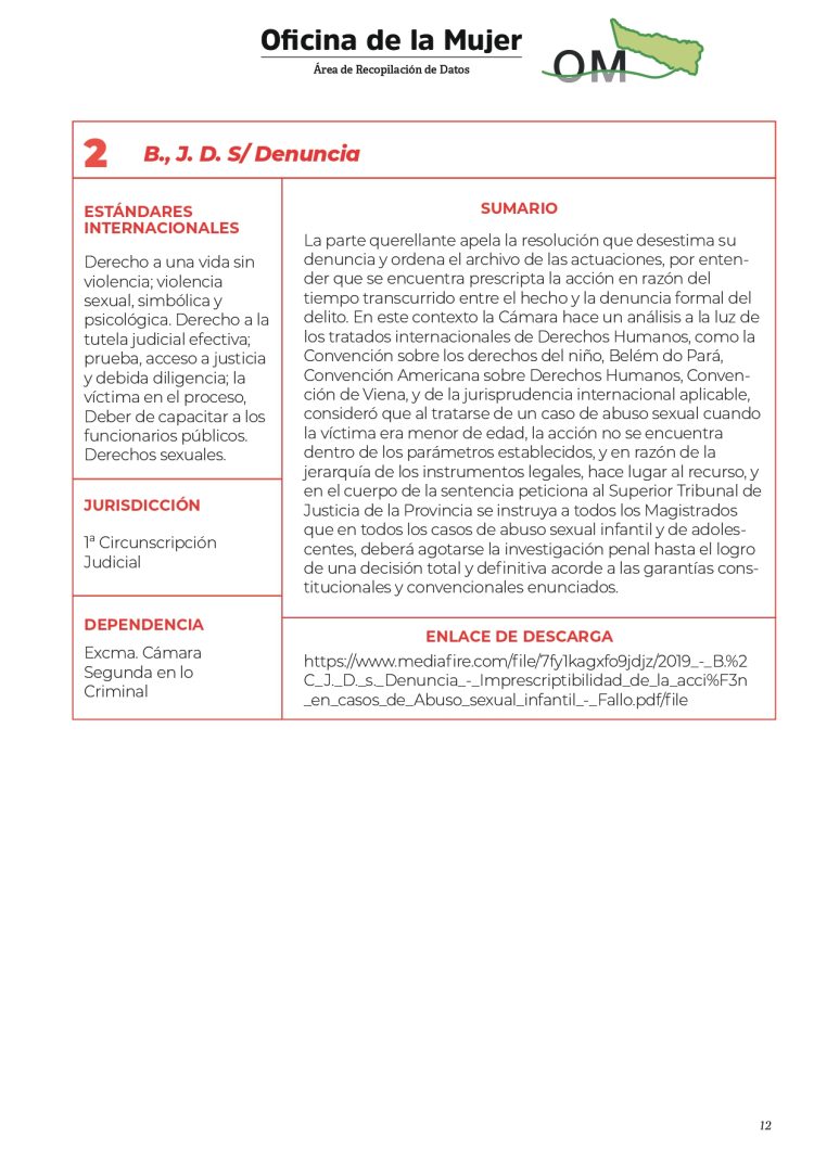 Dieron a conocer el primer registro de sentencias con perspectiva de género